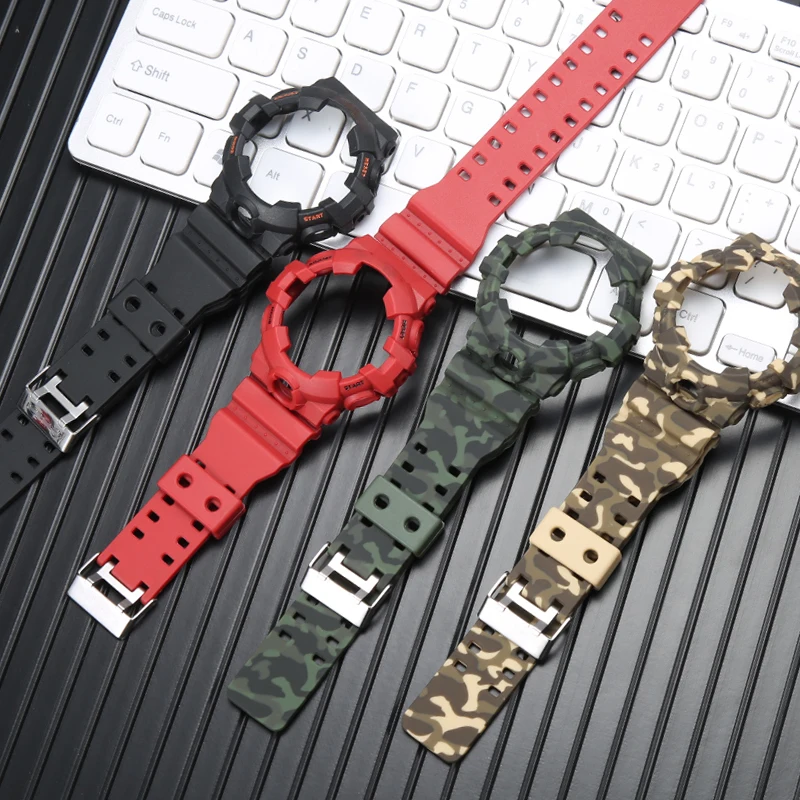 

Resin Strap With Case Suitable for Casio G-shock GA-700 GA-710 GA-735 Men's Camo Band Watch Accessories Wristband Frame Bezel