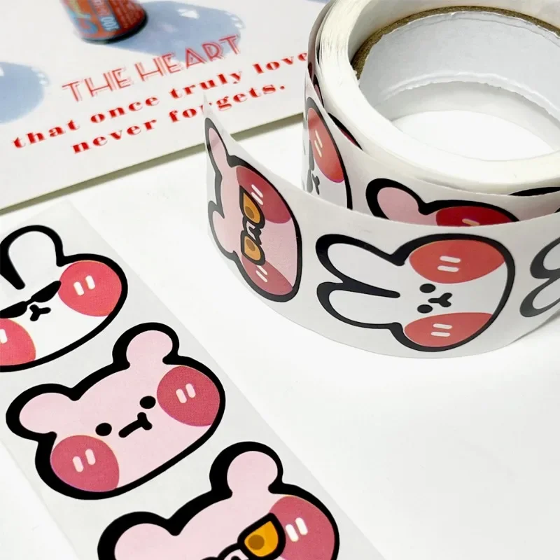 50-200 шт. наклейка с милым мультяшным кроликом и котом наклейки спасибо для