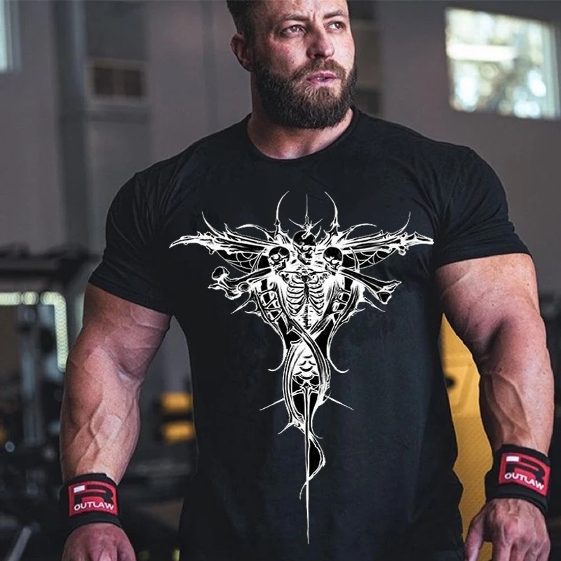 Футболка Y2k мужская из чистого хлопка свободная Повседневная рубашка с коротким