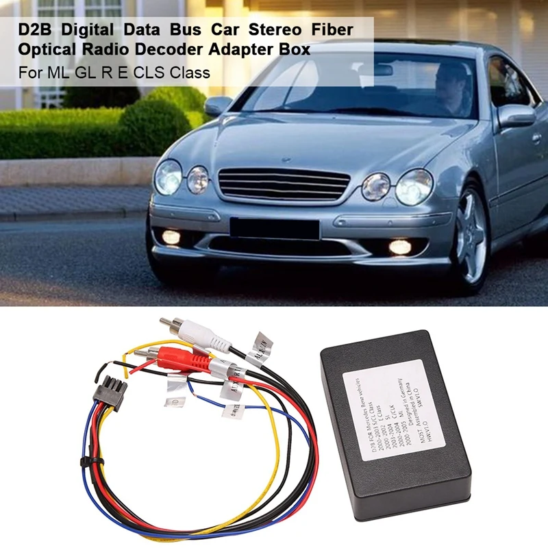 D2B Digital Data Bus Car Stereo Fiber Optical Radio Decoder Amplifier Adapter Box for Mercedes Benz ML GL R E CLS Class