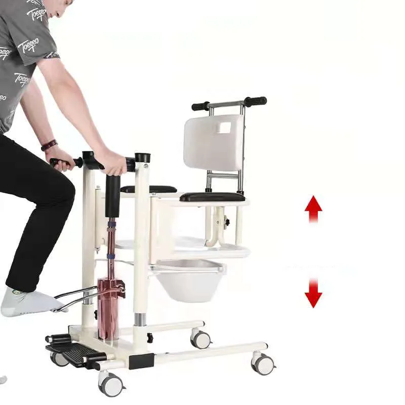 

Hydraulic patient transfer wheelchair with toilet transfer toilet disabled shower wheelchair toilet chair