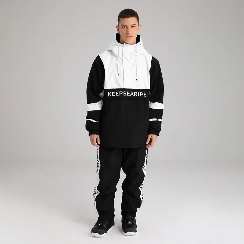 2022 Ski Suit OVERSIZE Loose Hip-hop Version Ski Suit Suit Single Board Double Board Women's Men‘s Waterproof Snow Suit