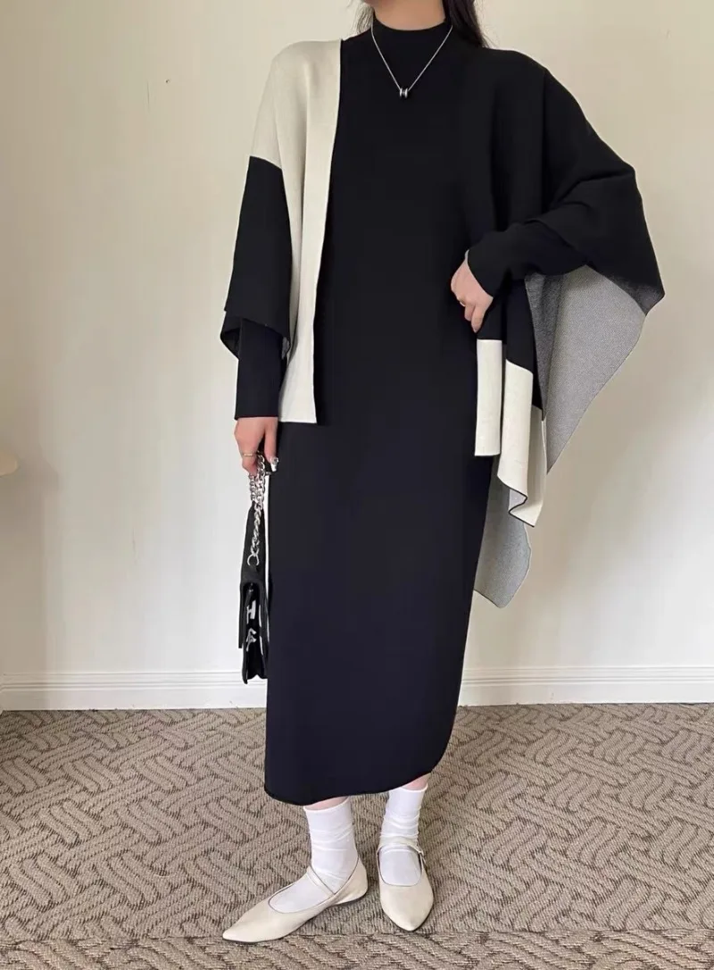 Женский трикотажный Костюм-двойка элегантный костюм во французском стиле