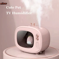 creative tv wireless air humidifier usb rechargeable ultrasonic cool mist water diffuser with led light cute pet humidificador