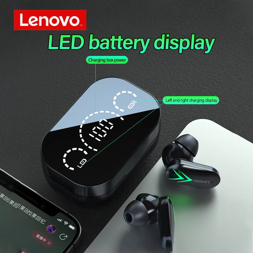 

Lenovo XT82 Wireless Bluetooth Headset Mini Game Gaming Power Display Super Long Battery Life Eat Chicken Without Delay