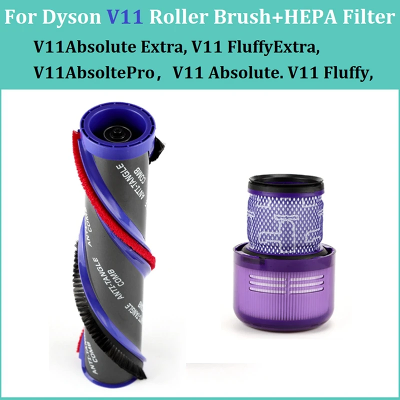 

For Dyson V11 Cordless Vacuum Cleaner Replacement Roller Brush Roll Bar HEPA Filter V11 Fluffyextra V11absoltepro