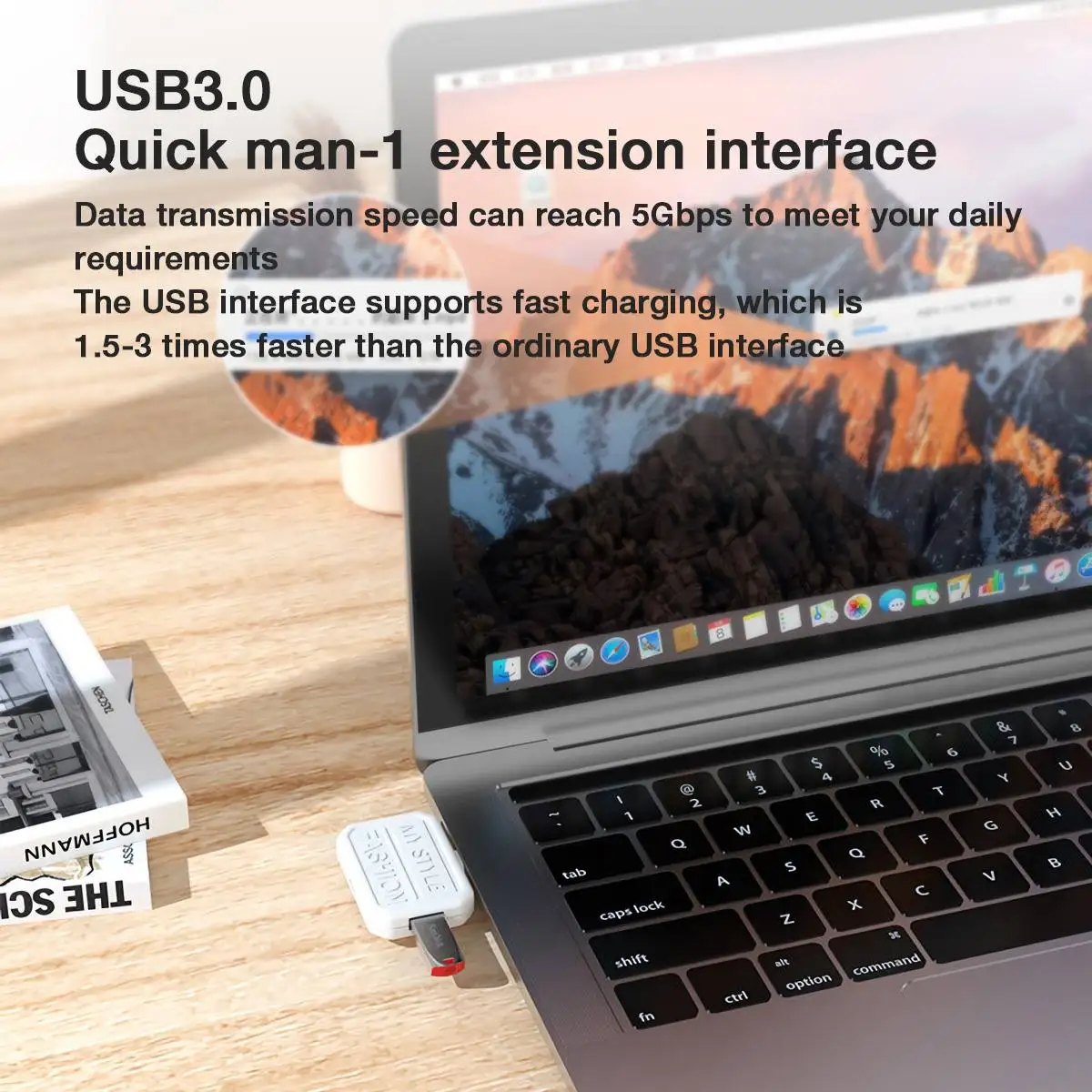 Док-станция 3 в 1, USB 3,0, адаптер для зарядки MacBook OTG