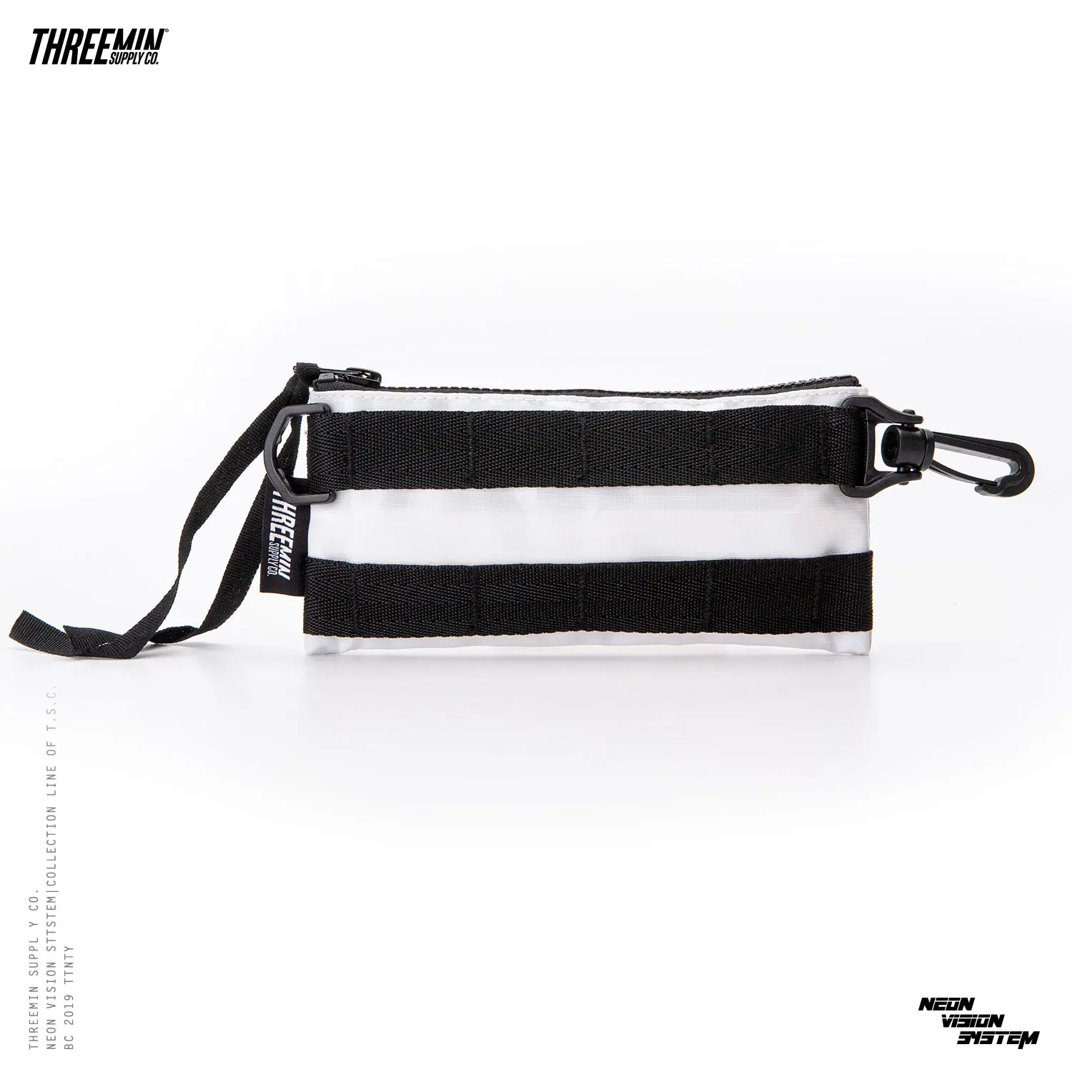 THREEMIN 19SS fashion techwear Accessories cyberpunk fluorescence coin pouch with tactical molle system