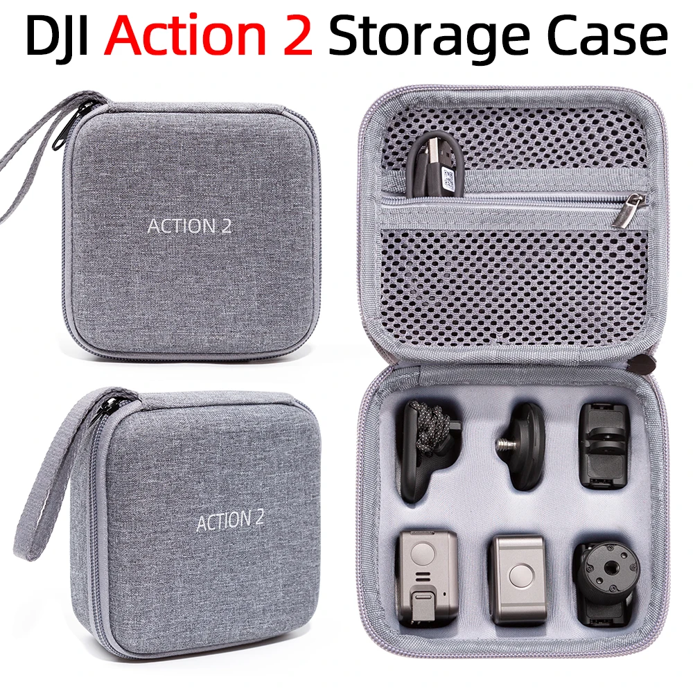 

For DJI Action 2 Storage Bag for DJI Sports Camera Clutch Bag Carrying Case for DJI Action 2 Box Accessories