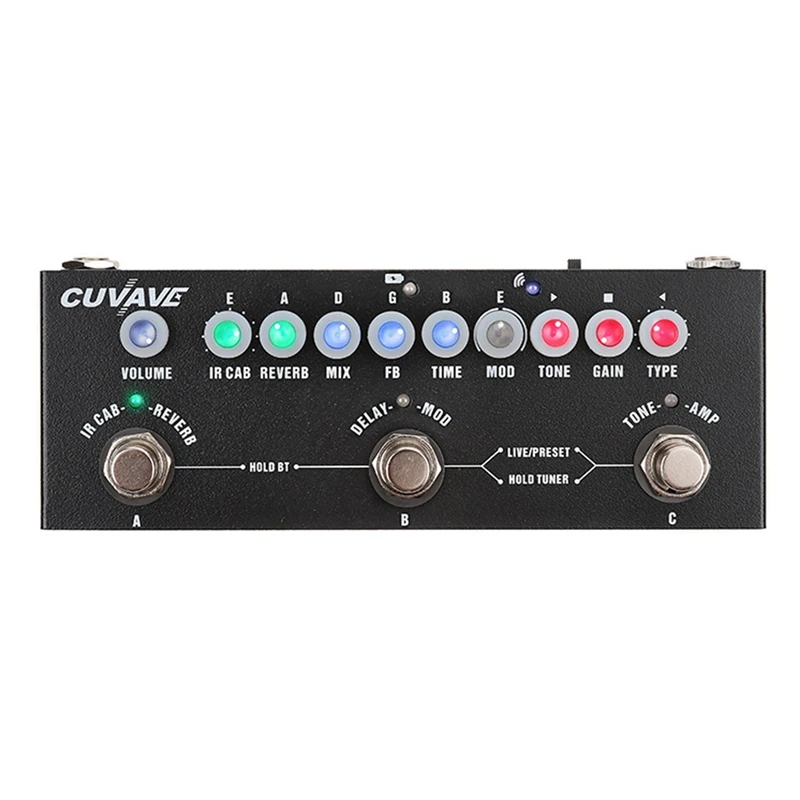 

Cuvave Cube Baby Multi Effects Pedal with 8 Ir Cabinet Simulation with Reverb Delay Chorus Phaser Tremolo Effect