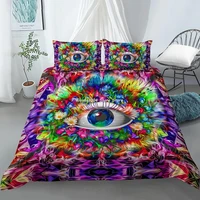 trippy eye pattern comforter cover 23pcs colorful bedding sets with 3d psychedelic pattern abstract bedding set