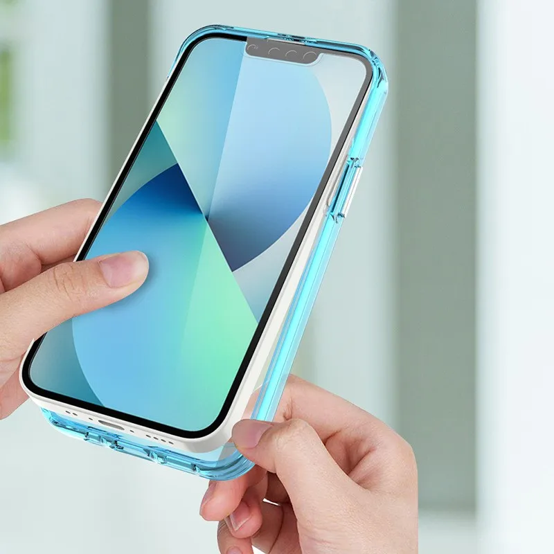 Acrylic Transparent Phone Case Suitable For iPhone 14 13 12 11 Pro Max XS X XR 8 7 Plus Mini TPU Space Fall Protection Case