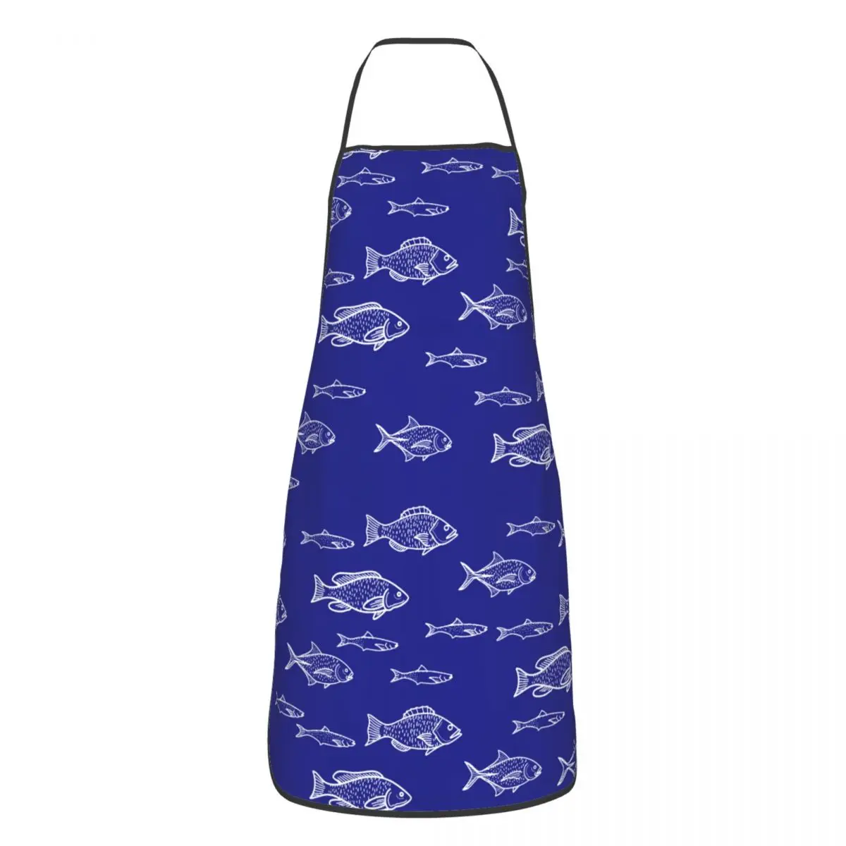 

Fish Sea Animal Kitchen Baking Apron Anti-greasy Pinafores for Unisex Chef Florist Artisan