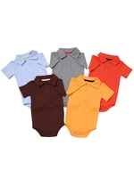0 2y toddlers jumpsuit bebe outfits summer baby boy girl rompers turn down collar infant newborn cotton clothes