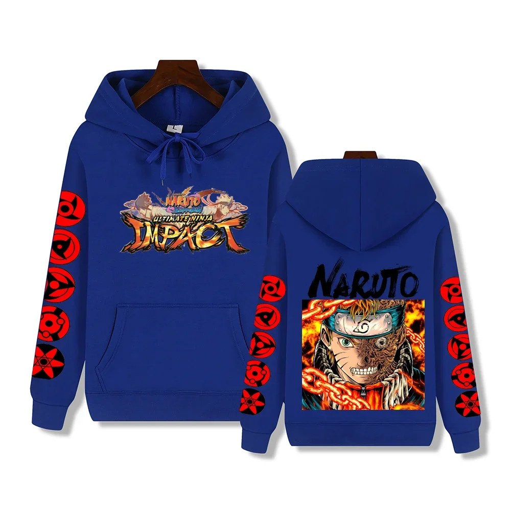 Толстовка с капюшоном и принтом Наруто осенние зимние модные топы уличная одежда