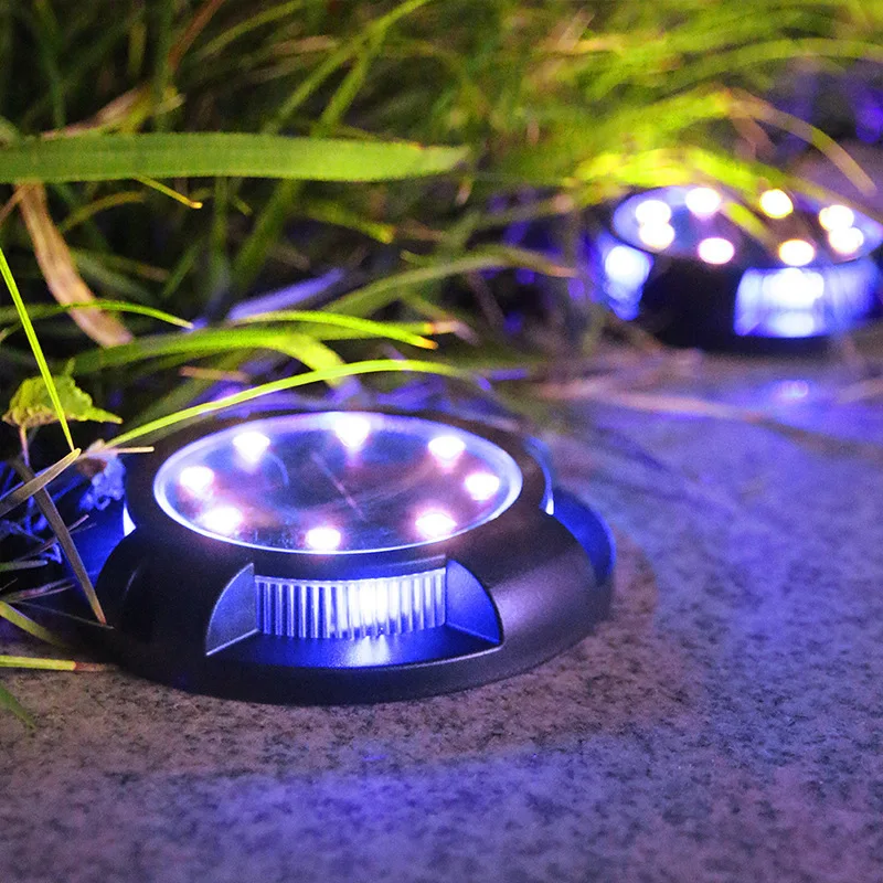 

12LED Disk Lights Waterproof Solar Ground Lights Solar Powered In-Ground Lights for Garden Lawn Pathway Walkway Deck Yard