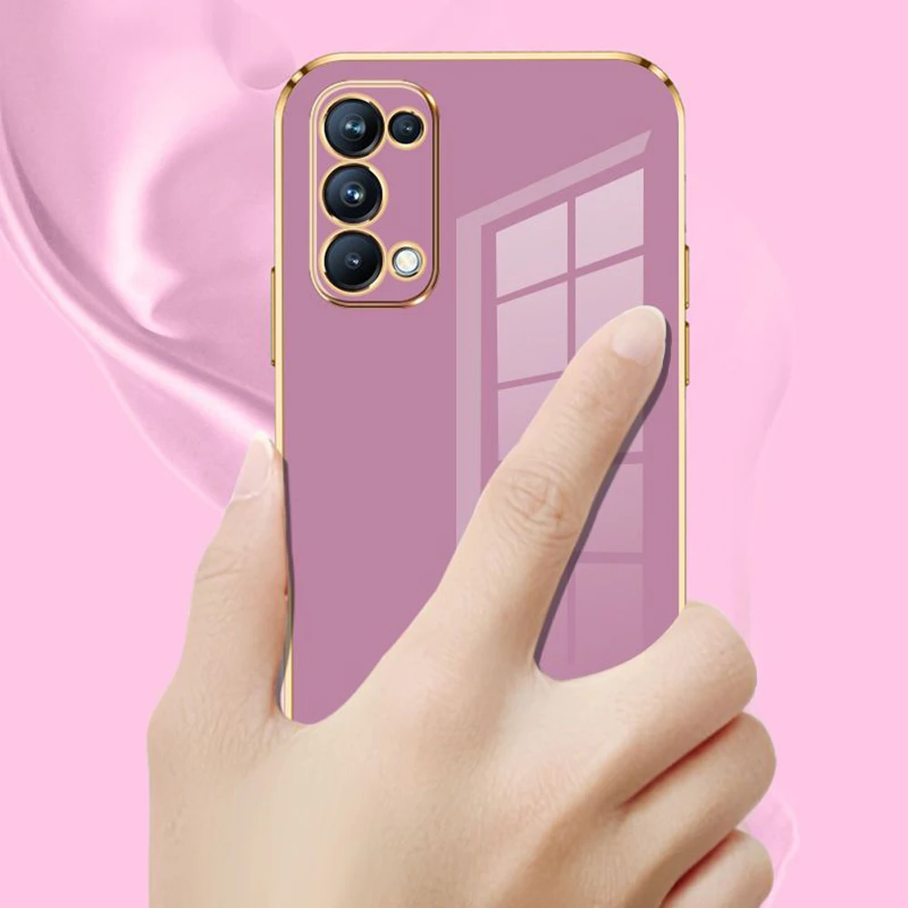 Для Oppo Find X3 Lite Чехол Oppo Find X3 Lite Чехол для телефона Oppo Reno5 Cph2145 Новый противоударный силиконовый чехол с квадратным покрытием Fun (art.: 3920d2bf0cd05) - 3920d2bf0cd05
