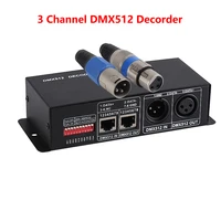 3 channel dmx512 decorder dc 12v 24v rgb led controller project console for 5050 3528 led strip lamp tape stage light