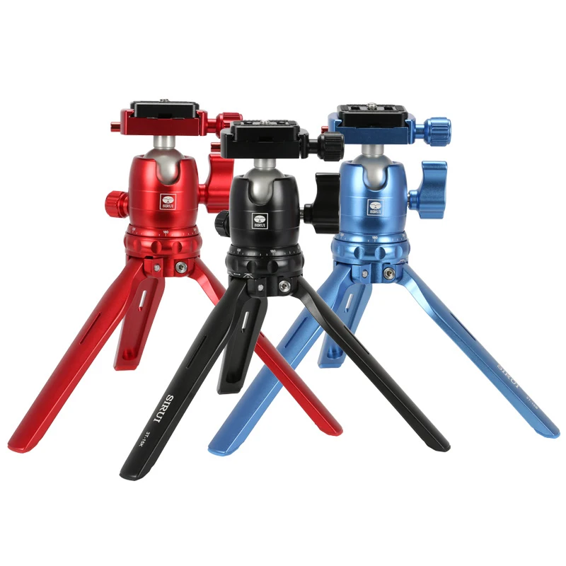 SIRUI 3T-15 Mobile Phone Tripod Selfie Stick Aluminum Small Mini Desktop Camera Tripod  B-00K Head Max Loading 5kg