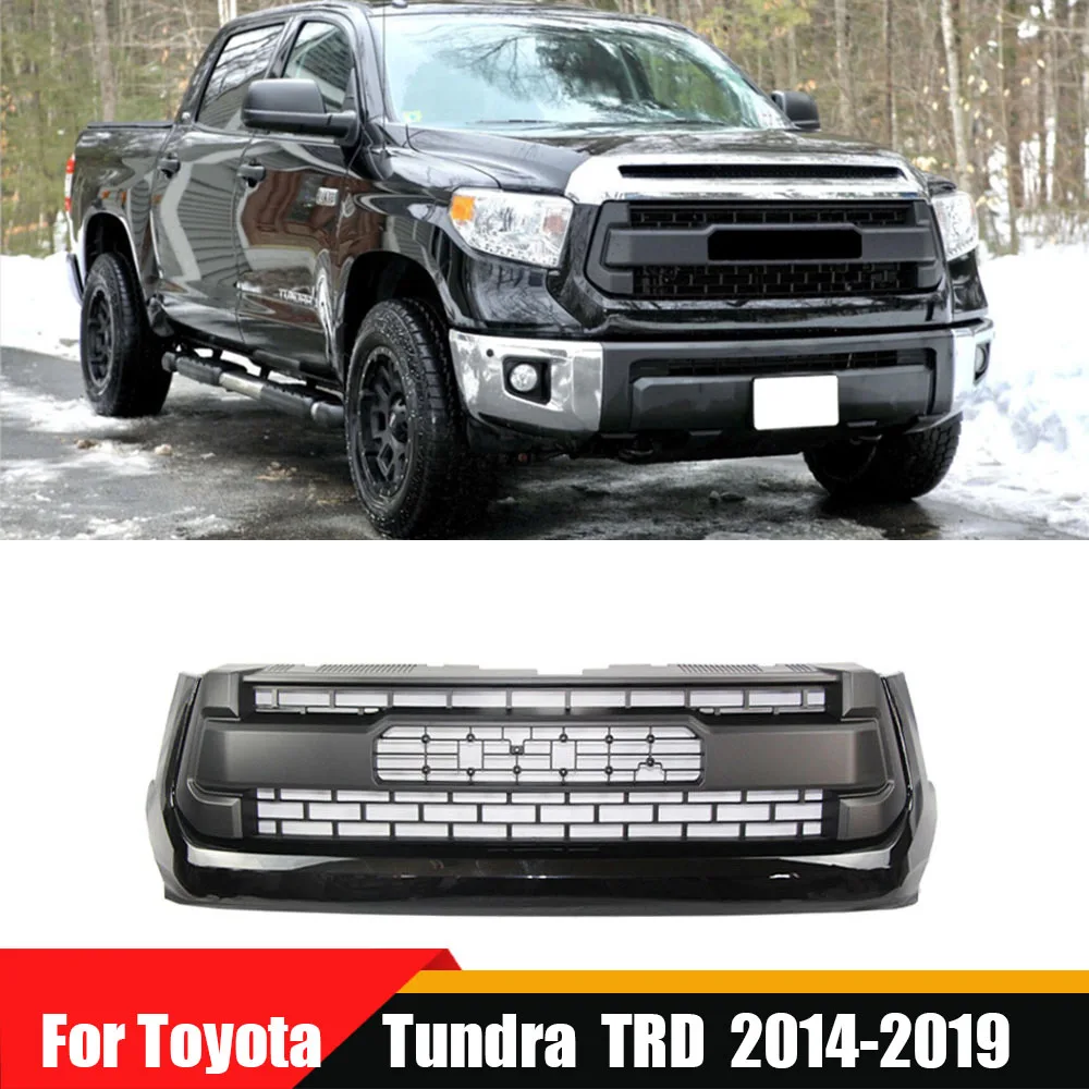 

Offroad Upgrade Auto Parts Car ABS High Quality Front Grille Led Racing Grills Bumper Mesh For Toyota Tundra TRD 2014-2019