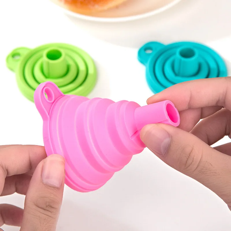 

Kitchen Funnel Foldable Silicone Collapsible Funnels for Filling Water Bottle Liquid Transfer Food Grade Kitchen Accessories