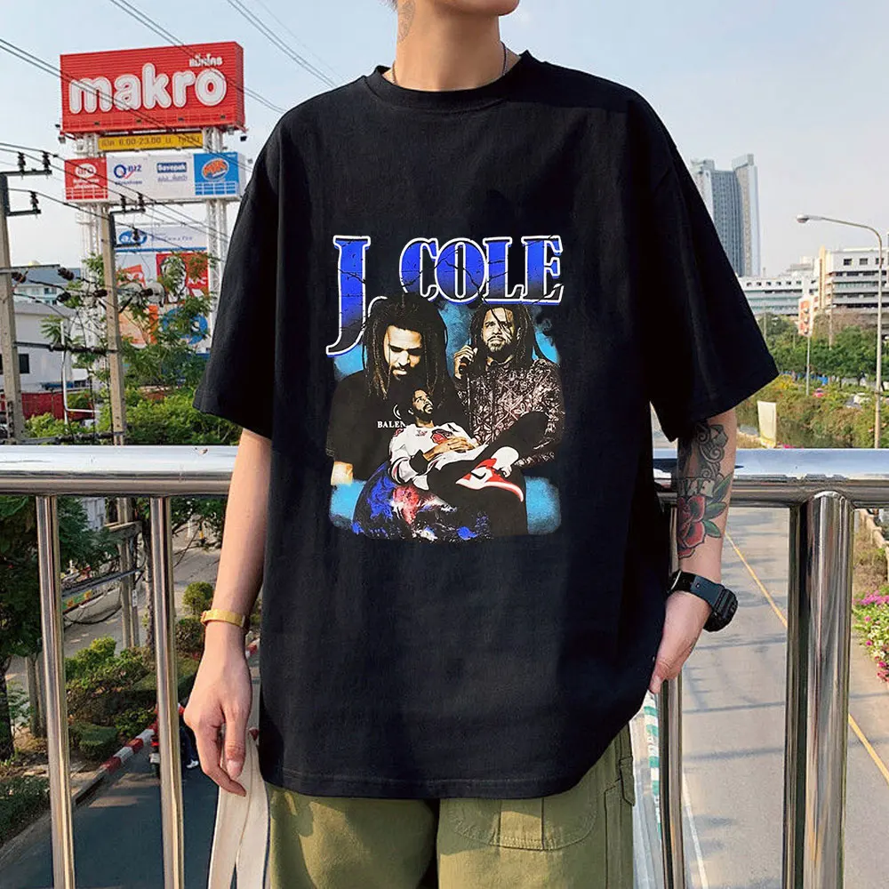 

Новинка 2022, музыкальный альбом J Cole, американский персонализированный принт, летняя Тонкая Повседневная Свободная футболка унисекс с корот...