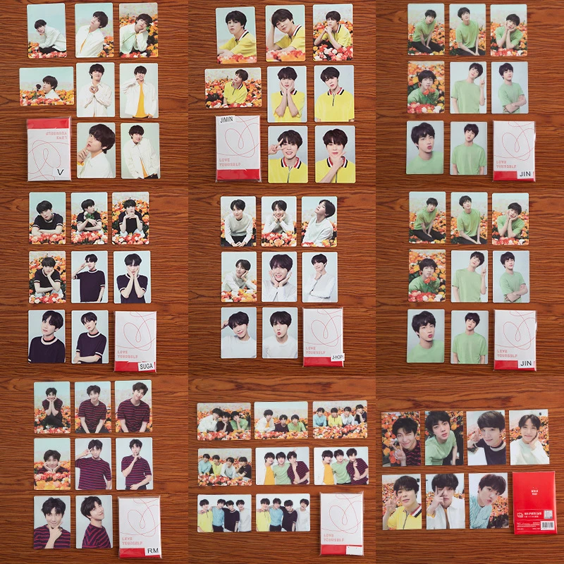 Новые KPOP Bangtan Boys Love Yourself Japan Mini Pc Set милые фото карты японские фотокарты для заметок