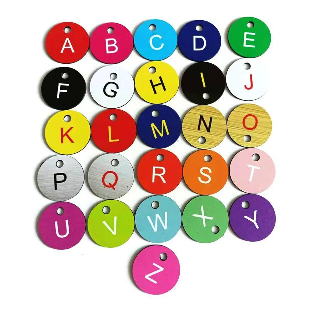 

26 English Letter A-Z Beehive Numbered Tag Marker with Husbandry Sequential Beehive Numbers Box Beekeeping Farm Tag Hole V4Y7