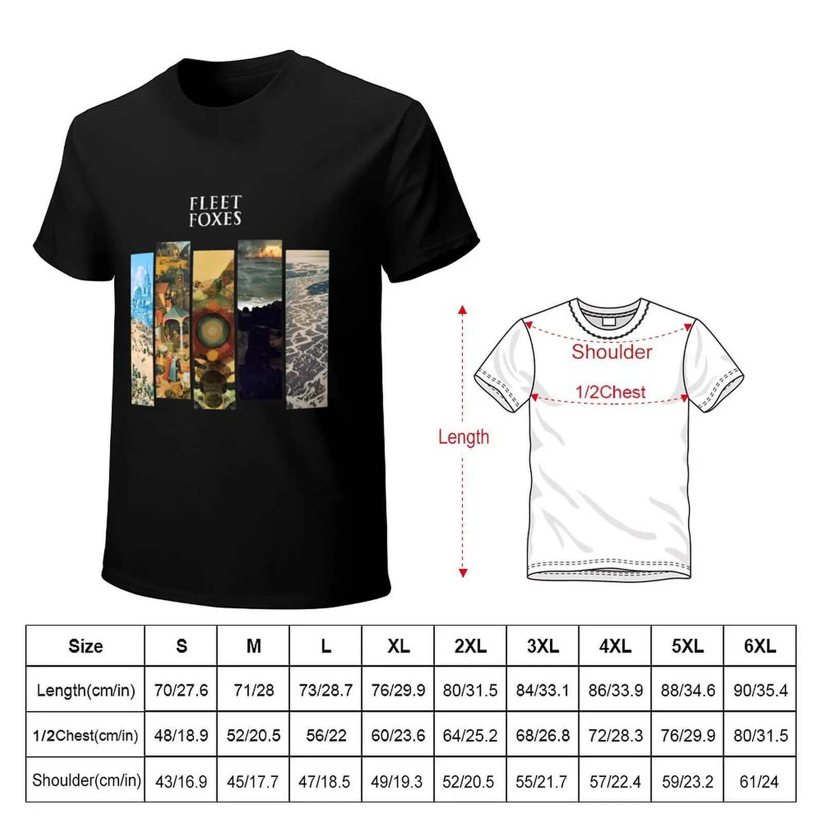 Футболка Fleet Foxes-Series Album Discography аниме винтажная одежда возвышенные хлопковые