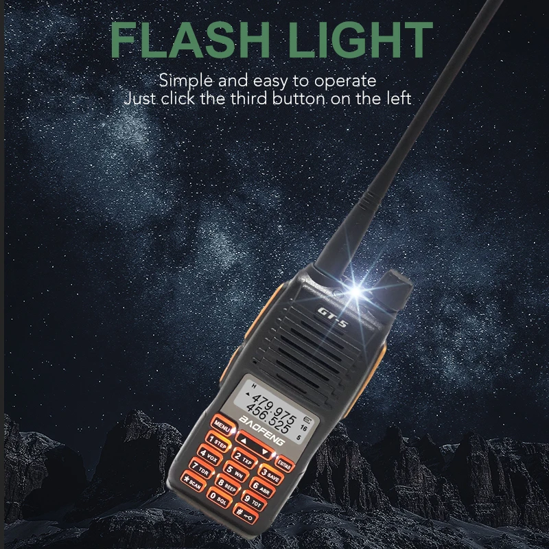 NEW Baofeng GT-5 30KM Max Walkie Talkie For Hunting hf Transceiver VHF UHF Ham Radio Long Distance Radio Station Upgrade Of UV82