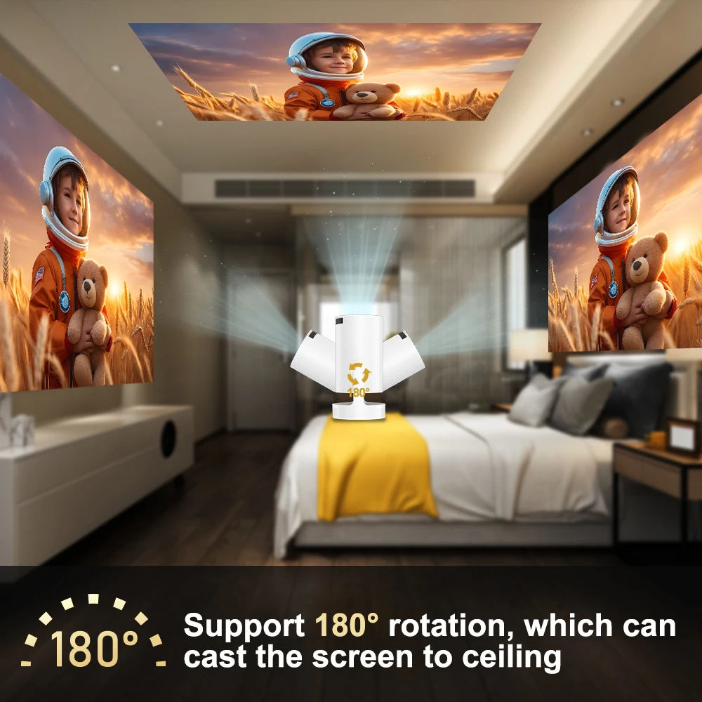 Проектор 4K HY300 Android 11 Dual Wi-Fi 6.0 BT 5.0 Allwinner H713 1280 x 720P