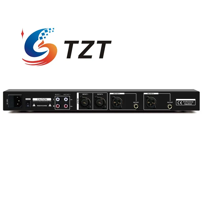 TZT EQ-A31 Профессиональный 31-полосный эквалайзер Цифровой (серебристый) для сцены