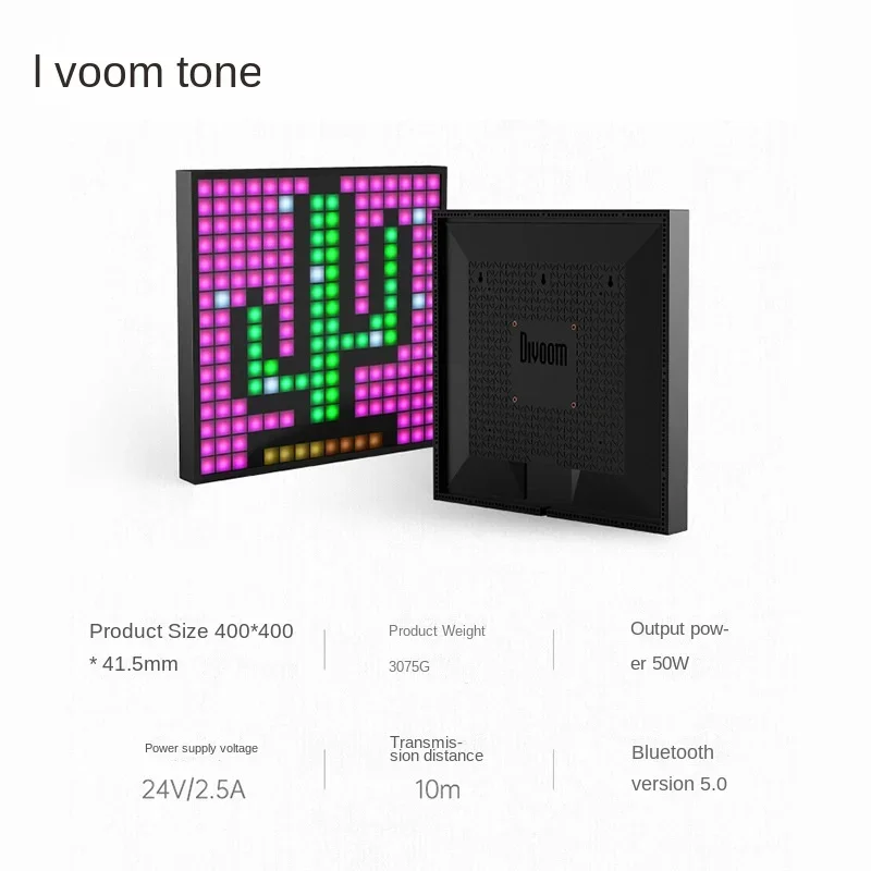 Цифровая фоторамка Divoom PIXOO VJ с 16*16 пикселей светодиодный экран BT настенная