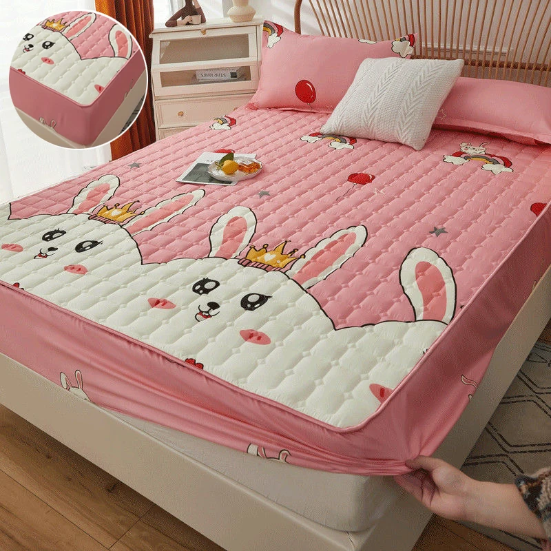 

WOSTAR утолщенный стеганый чехол на матрас, домашняя двухспальная кровать с принтом эластичная натяжная простыня 120/150/180/200 см, защитная наклад...