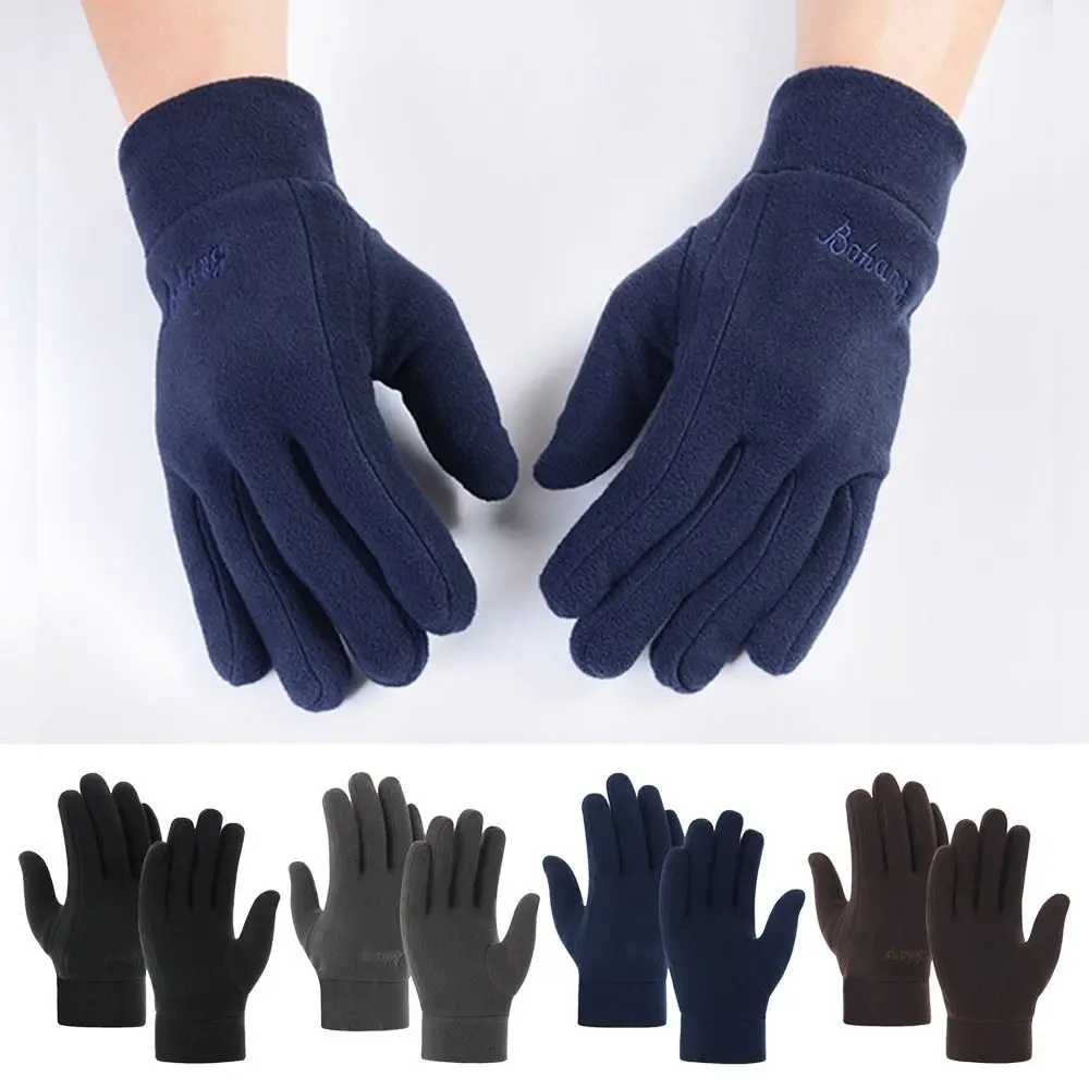 

Новые модные мужские перчатки для осени и зимы, уличные спортивные варежки с закрытыми пальцами, меховые теплые варежки, плотные плюшевые женские перчатки