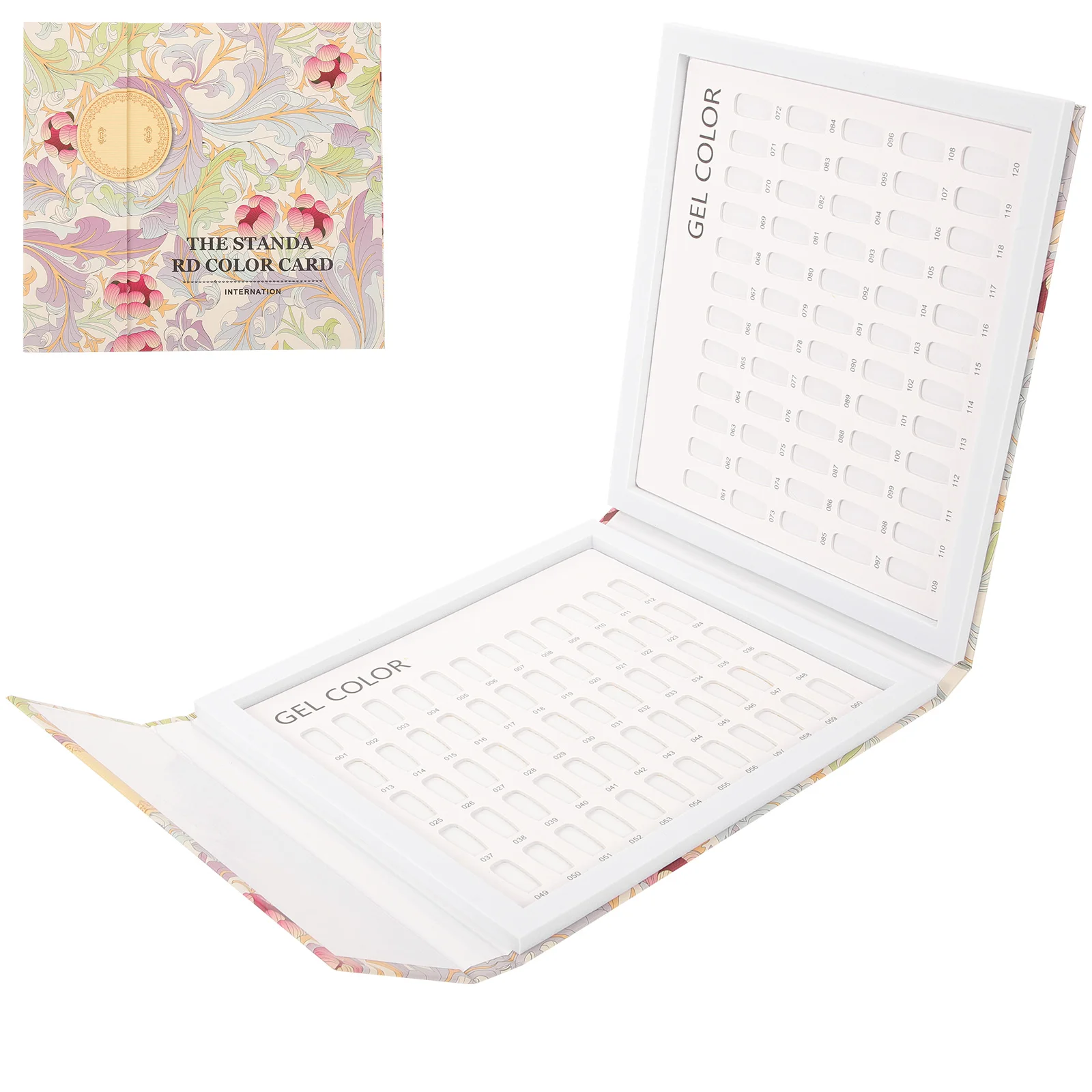 

120-Color Nail Color Book Nail Color Sample Plate Nail Color Display Shelf Nail Color Card For Beauty Nail Art Desk