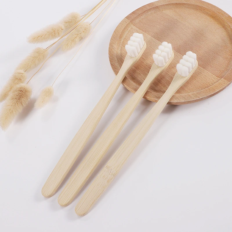 

Sdotter 1/2/5 Pcs Bamboo Toothbrush,Biodegradable Toothbrushes Extra Soft Bristles,20000 Soft Natural Bristle Eco Friendly Tooth
