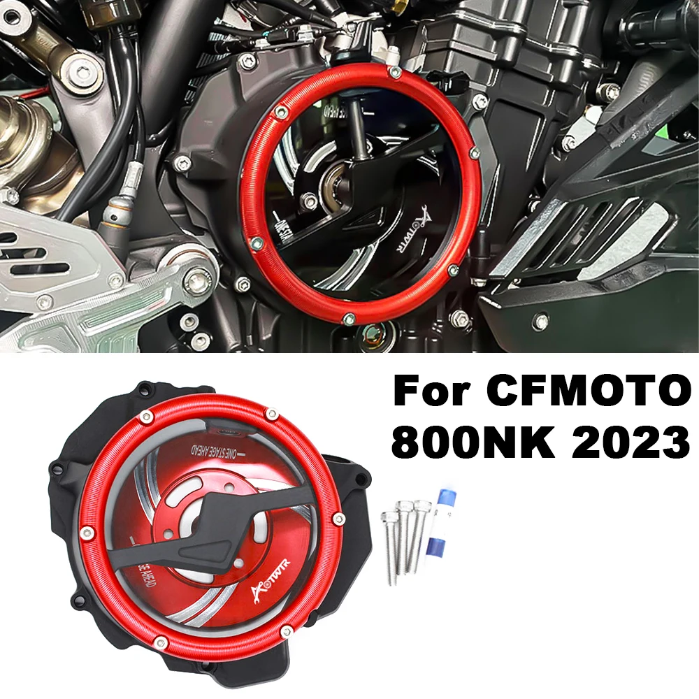 

Motorcycle Engine Transparent Clutch Cover For CfMOTO 800NK 2023 Protector Guard Pressure Plate Kit Clear CNc Aluminum 800 Nk