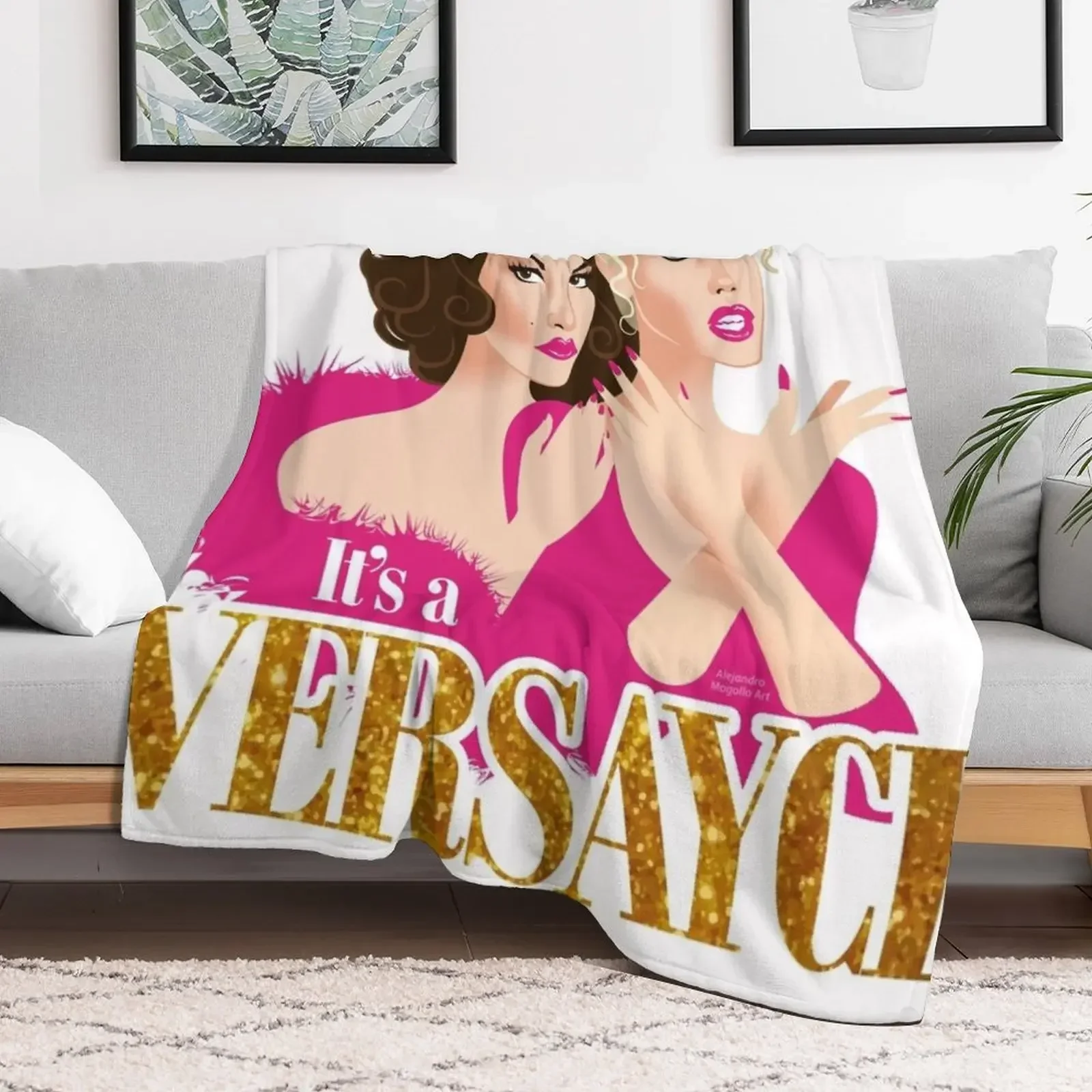 Версайс плюшевое одеяло в клетку