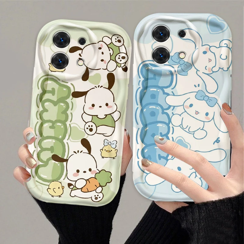 Cute Kuromi Hello Kitty для Redmi Note 13 12 12Pro 11 10 Pro POCO F4 X3 X4 GT X5 X6 волнистая масляная фотография