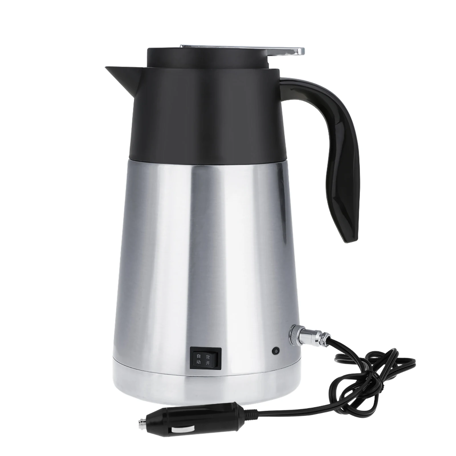 

12V/24V 1300ml Stainless Steel Car Truck Travel Electric Kettle Pot Heated Water Cup 12V Car Car Car Car Car