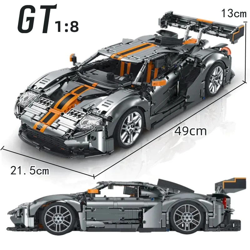 В наличии гоночная модель супер спортивного автомобиля MOC 168846 FordD GT 1:8 с