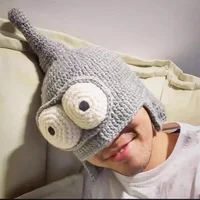 Вязаная шапочка робота Бендера#2