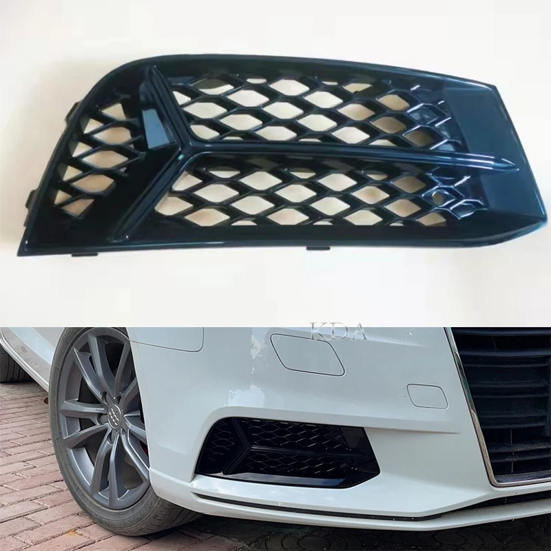

Auto Front Mesh Honeycomb Lower Bumper Fog Light Grille Grill Cover For Audi A3 2017 2018 2019 2020