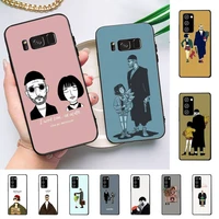 cartoon killer leon uncle girl phone case for samsung note 5 7 8 9 10 20 pro plus lite ultra a21 12 72