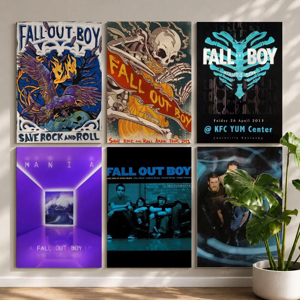 Фото Постер группы F-Fall Out BoyS, HD, самоклеящийся, водонепроницаемый, настенный декор, идеально подходит для дома, офиса, общежития, спальни, отличный подарок №1
