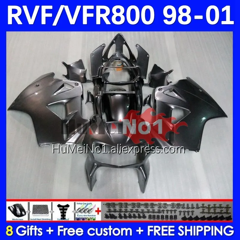 

Body For HONDA Interceptor VFR 800RR 800 RR CC 128No.20 VFR800 RR 98 99 00 01 VFR800RR 1998 1999 2000 2001 Fairing dark silvery