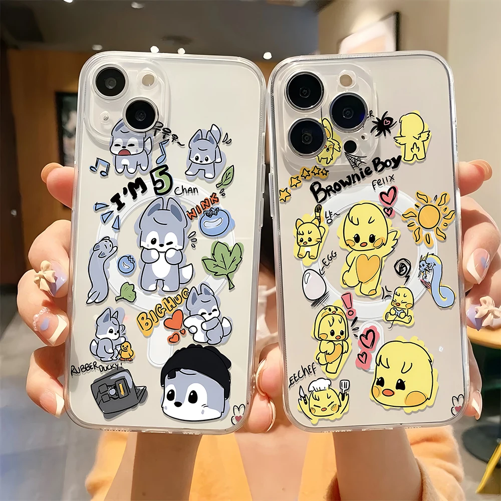 Магнитный чехол для телефона Magsafe с рисунком S-Stray iPhone 16 15 14 13 12 11 8 7 Plus Pro Max X XR XSMax