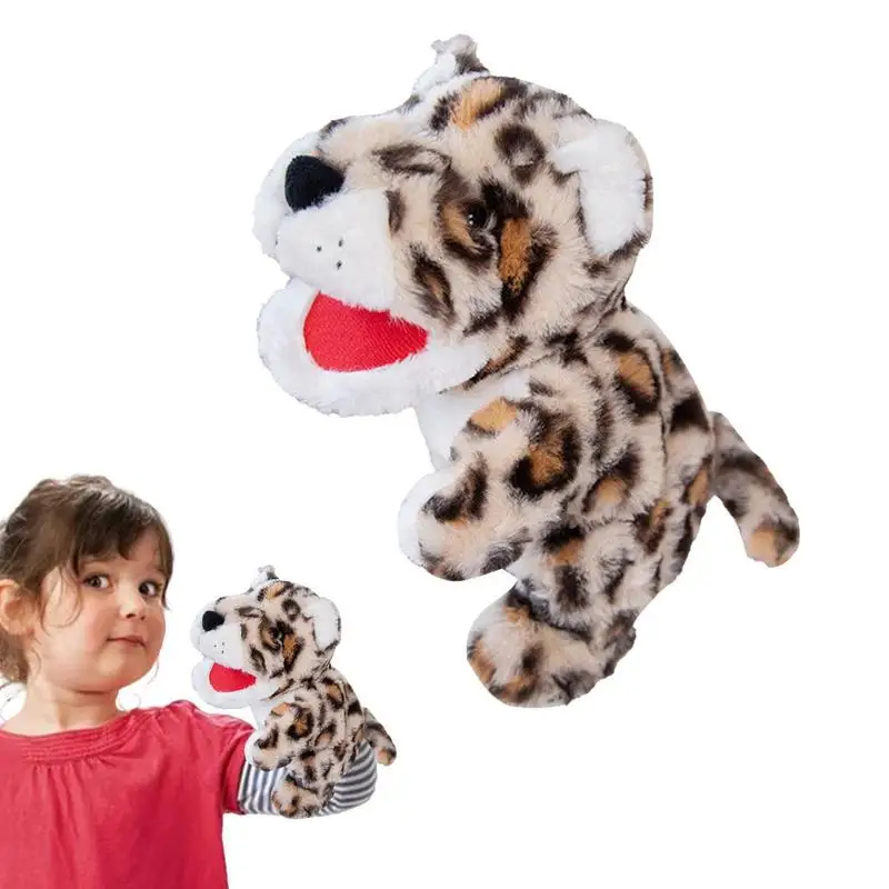 

Животные, ручная кукла, тигровая кукла, плюшевая ручная кукла для раннего развития, Обучающие игрушки, детские набивные куклы для рассказа