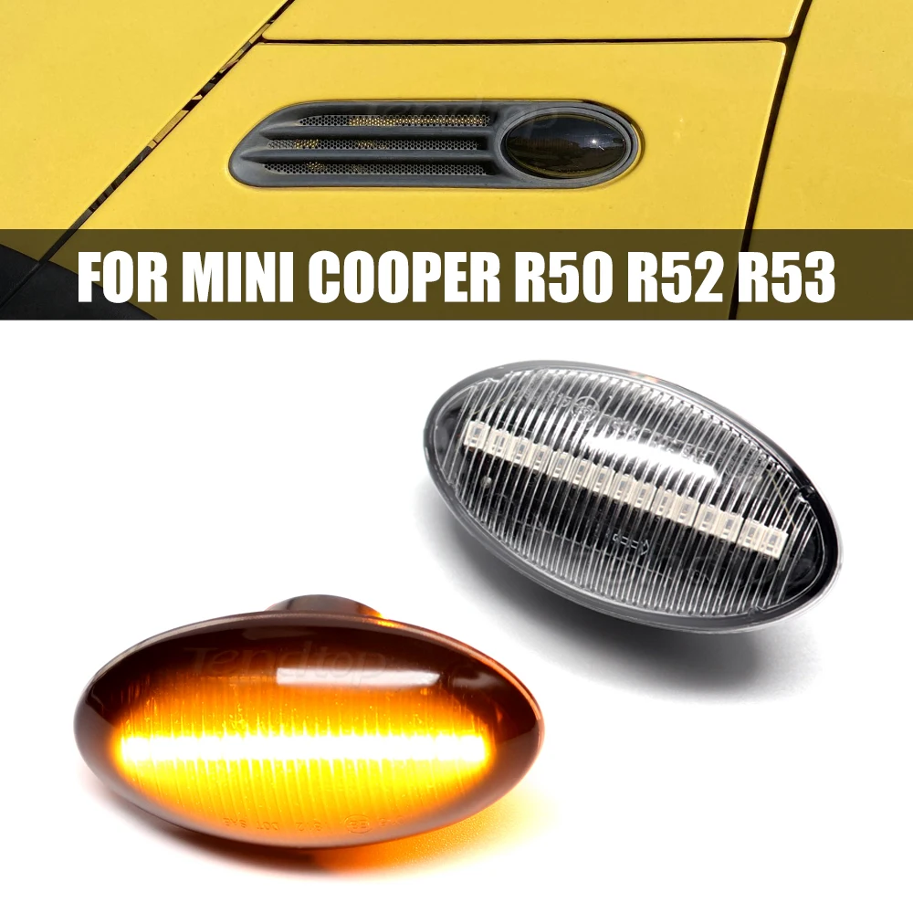 

Dynamic LED Flashing Turn Signal Light Car Tuning Side Marker Lamp For BMW MINI Cooper R50 R52 R53 2002 2003 2004 2005 2006-2008